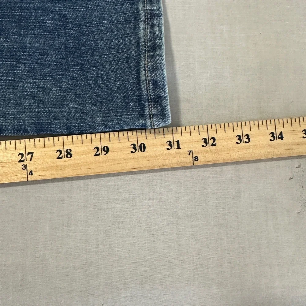 Liz Claiborne Women's 18 Wide Leg Jeans Blue High-Rise Parkside Wash Stretch NEW